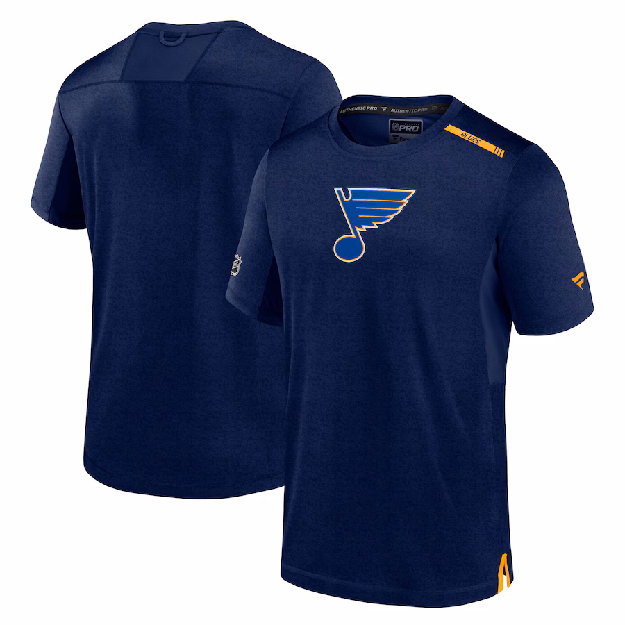 Men's St. Louis Blues Fanatics Navy Authentic Pro Performance T-Shirt - ujerseystore