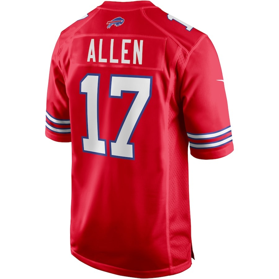 Men's Buffalo Bills Josh Allen Nike Red Alternate Game Player Jersey - ujerseystore
