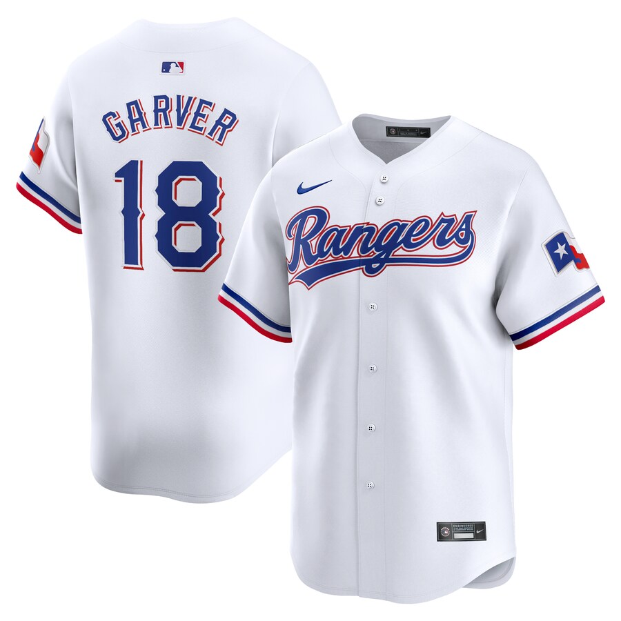 Men's Texas Rangers Mitch Garver Nike White Home Limited Player Jersey - ujerseystore