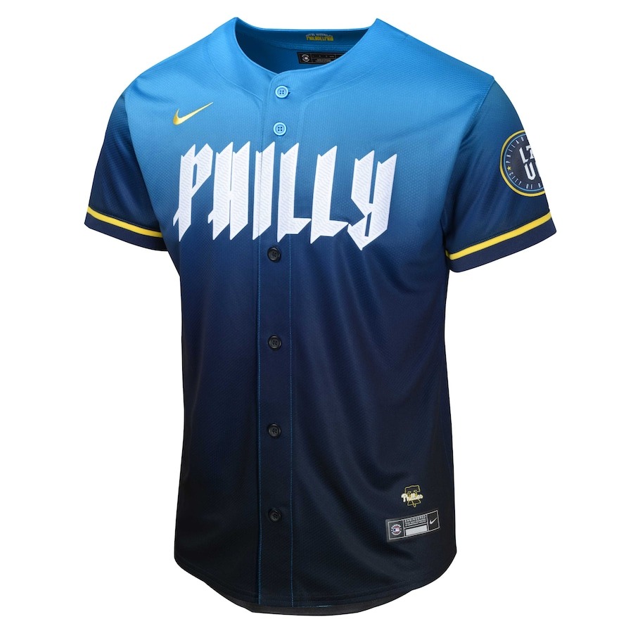 Youth Philadelphia Phillies Bryce Harper Nike Blue 2024 City Connect Limited Player Jersey - ujerseystore