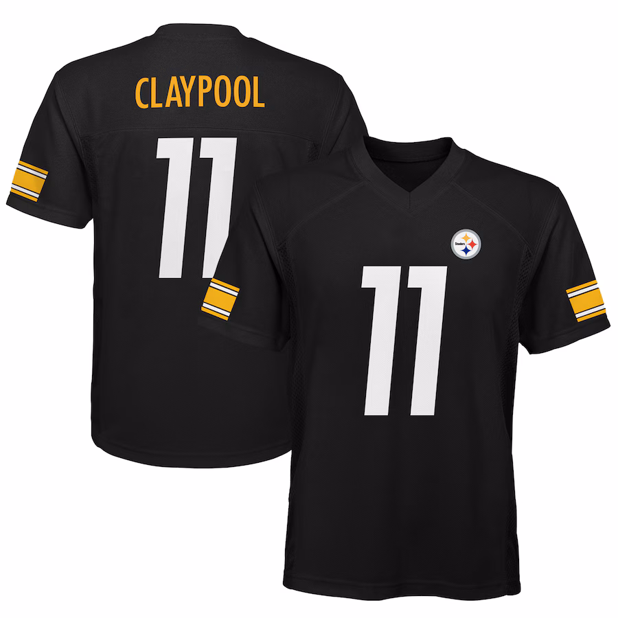 Youth Pittsburgh Steelers Chase Claypool Black Replica Player Jersey - ujerseystore
