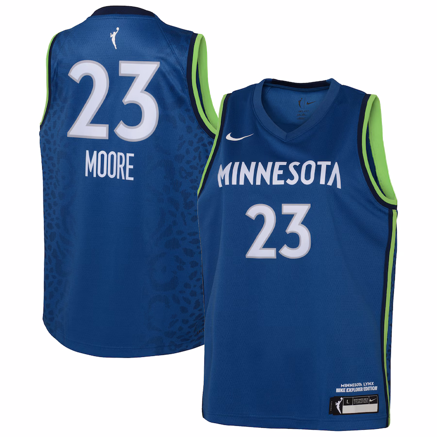 Youth Minnesota Lynx Maya Moore Nike Blue 2021 Explorer Edition Victory Player Jersey - ujerseystore