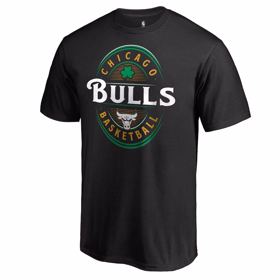 Men's Chicago Bulls Black Forever Lucky T-Shirt - ujerseystore