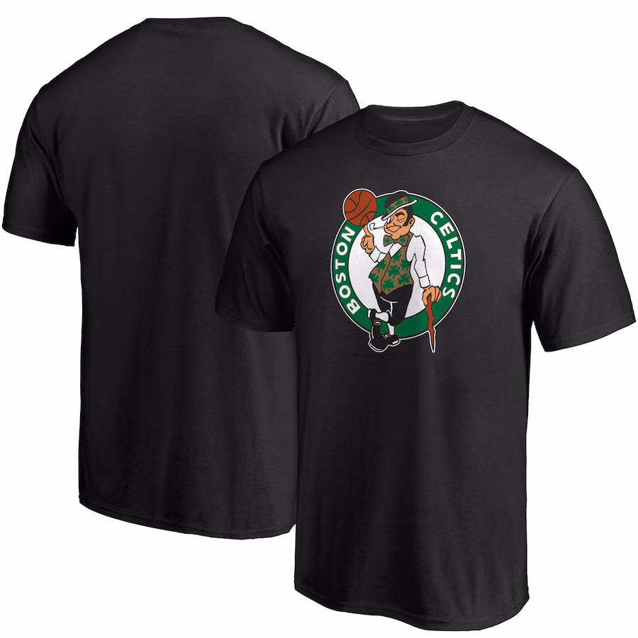 Men's Boston Celtics Fanatics Black Primary Team Logo T-Shirt - ujerseystore
