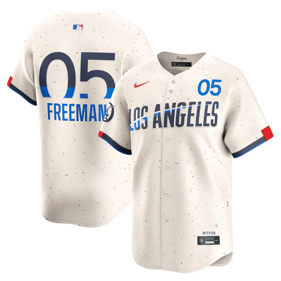 Men's Los Angeles Dodgers Freddie Freeman Nike Cream 2024 City Connect Limited Player Jersey - ujerseystore