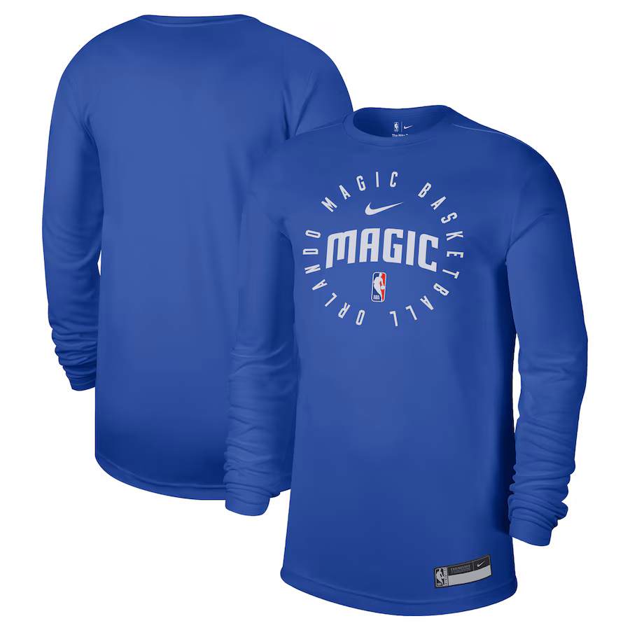 Men's Orlando Magic Nike Blue 2024/25 Legend On-Court Practice Long Sleeve T-Shirt - ujerseystore