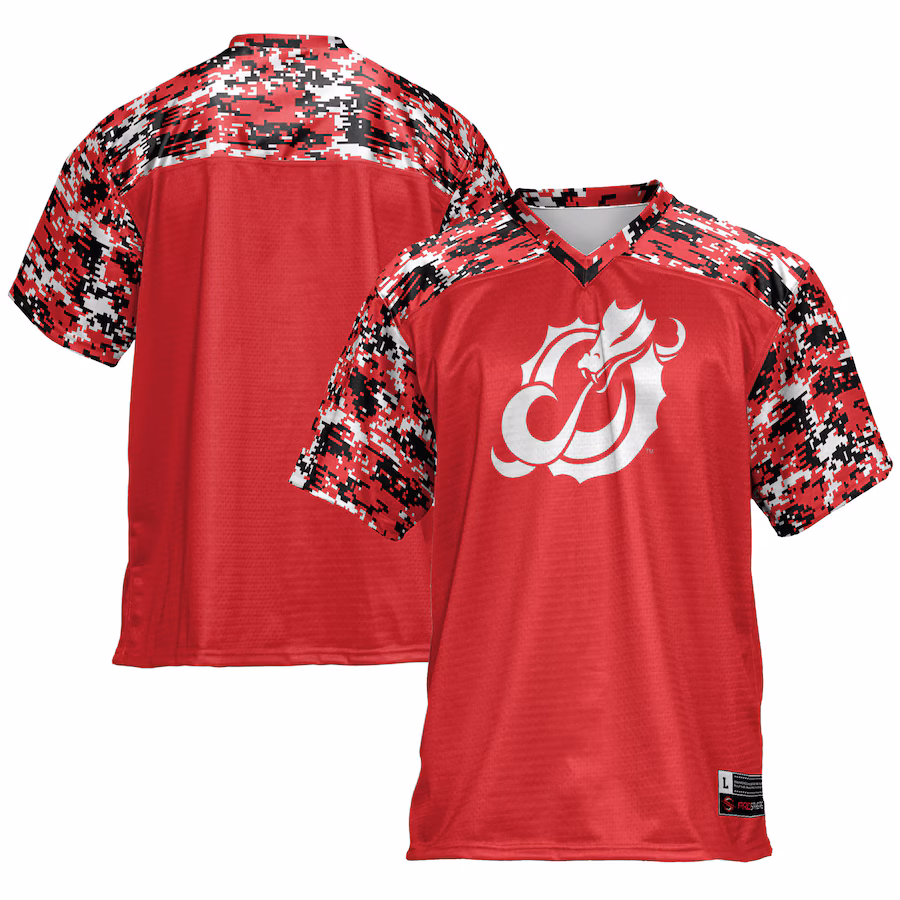 Men's GameDay Greats Red Minnesota State Moorhead Dragons Football Jersey - ujerseystore