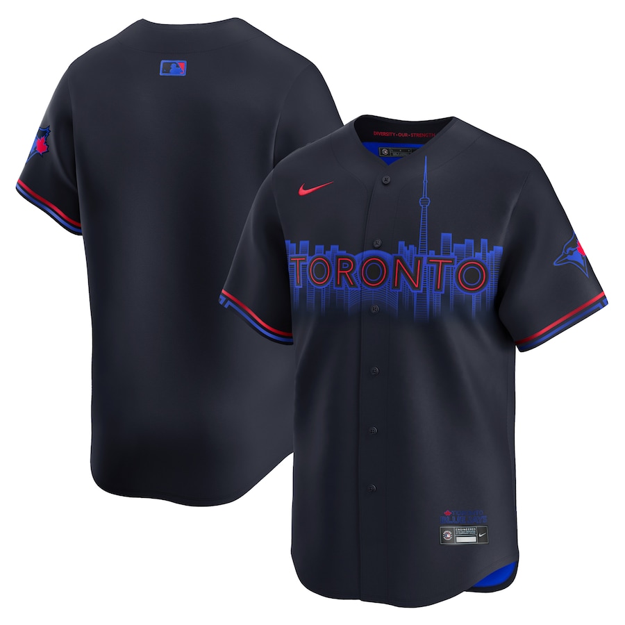 Men's Toronto Blue Jays  Nike Navy 2024 City Connect Limited Jersey - ujerseystore