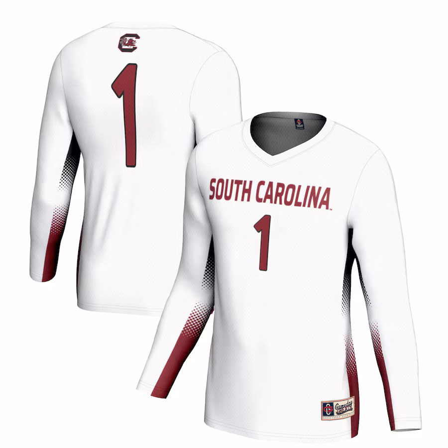 Unisex GameDay Greats #1 White South Carolina Gamecocks Lightweight Volleyball Jersey - ujerseystore