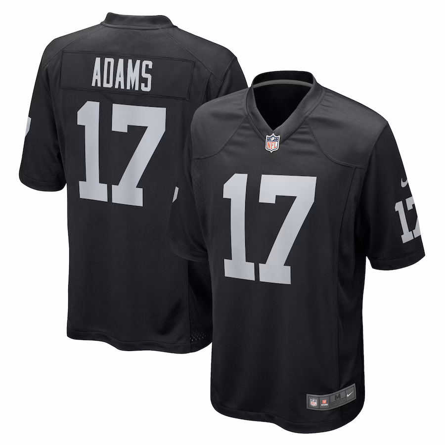 Youth Las Vegas Raiders Davante Adams Nike Black Game Jersey - ujerseystore