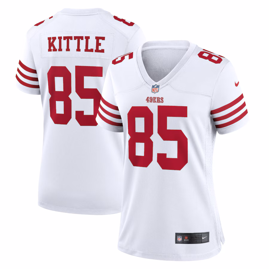 Women's San Francisco 49ers George Kittle Nike White Game Jersey - ujerseystore
