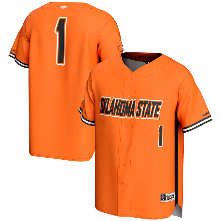 Youth GameDay Greats #1 Orange Oklahoma State Cowboys Lightweight Baseball Fashion Jersey - ujerseystore