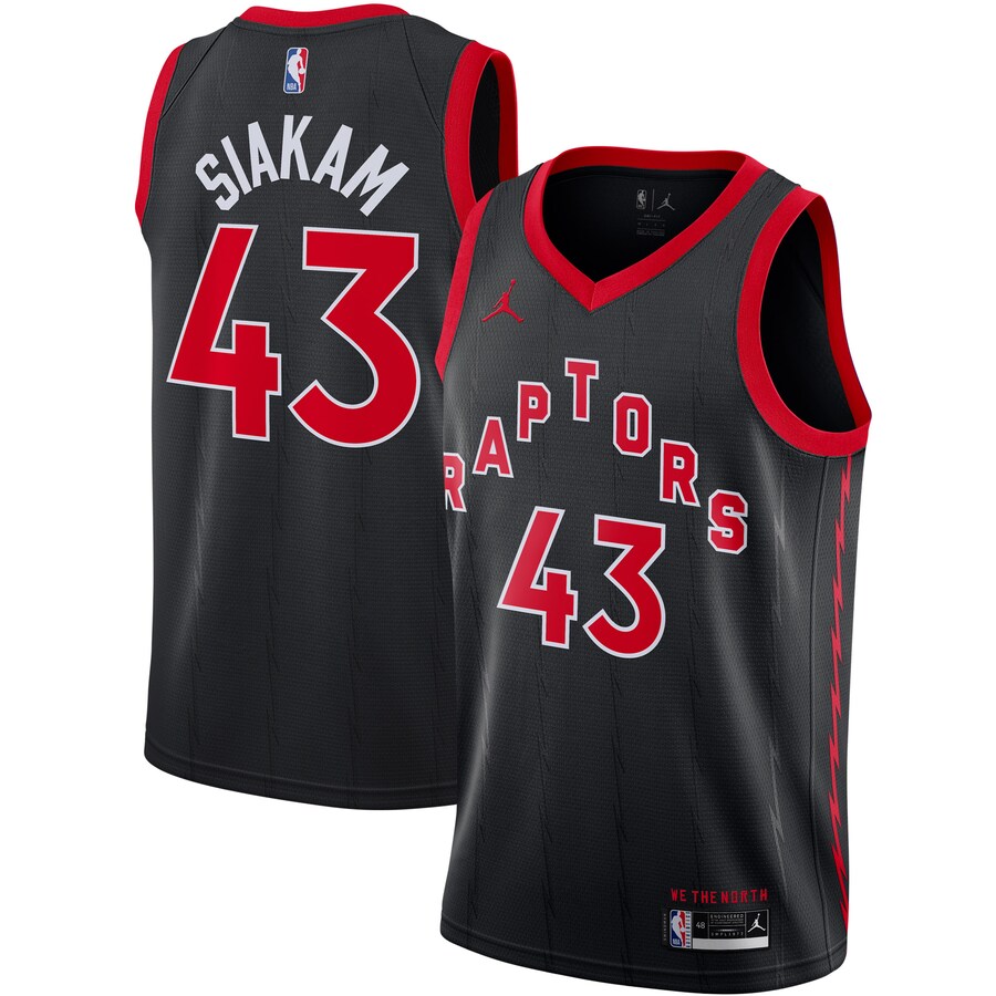 Men's Toronto Raptors Pascal Siakam Jordan Brand Black 2020/21 Swingman Jersey - Statement Edition - ujerseystore