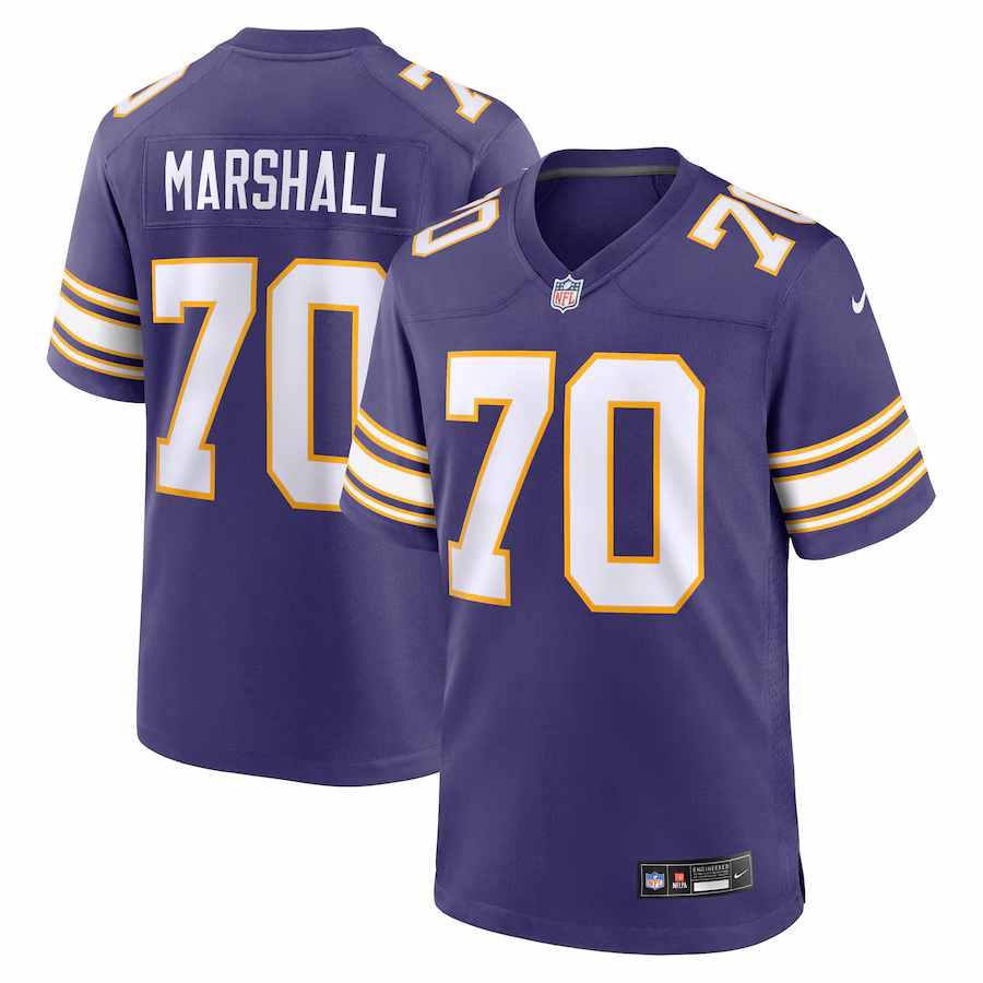 Men's Minnesota Vikings Jim Marshall Nike Purple Classic Retired Player Jersey - ujerseystore