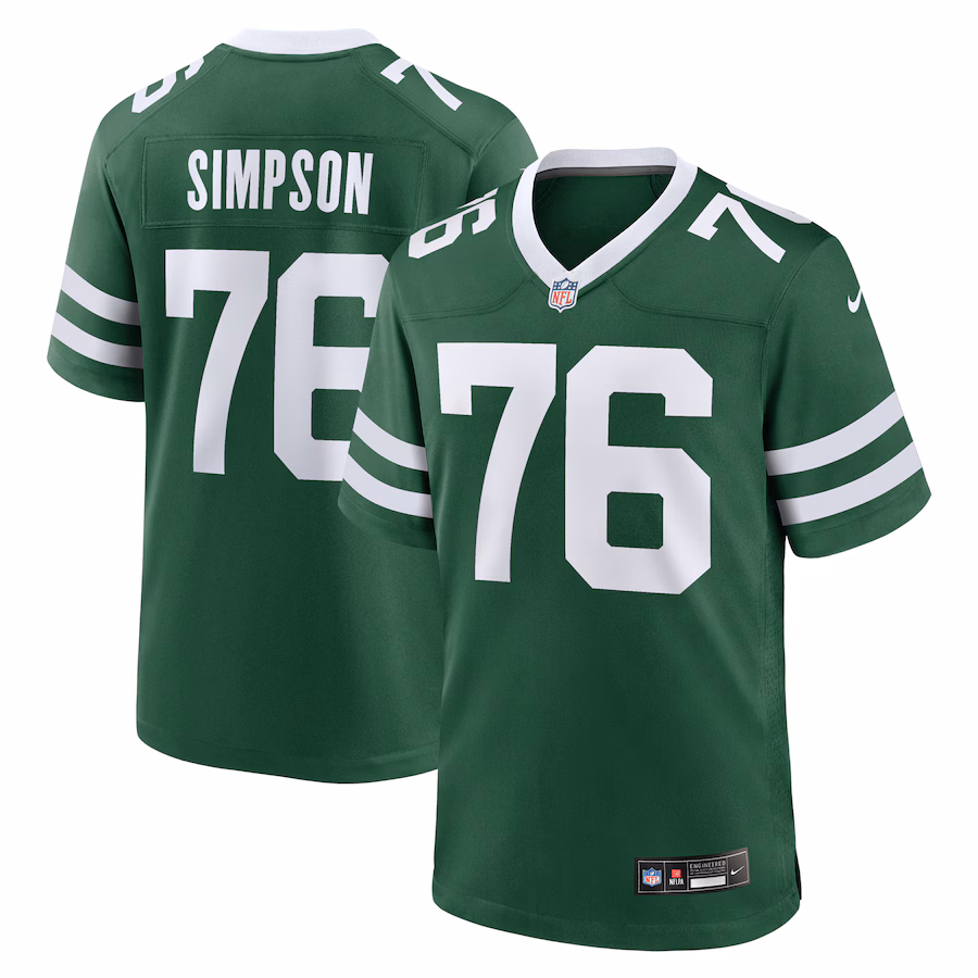 Men's New York Jets John Simpson Nike Legacy Green Game Jersey - ujerseystore