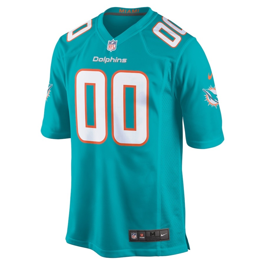 Men's Miami Dolphins Nike Aqua Custom Game Jersey - ujerseystore