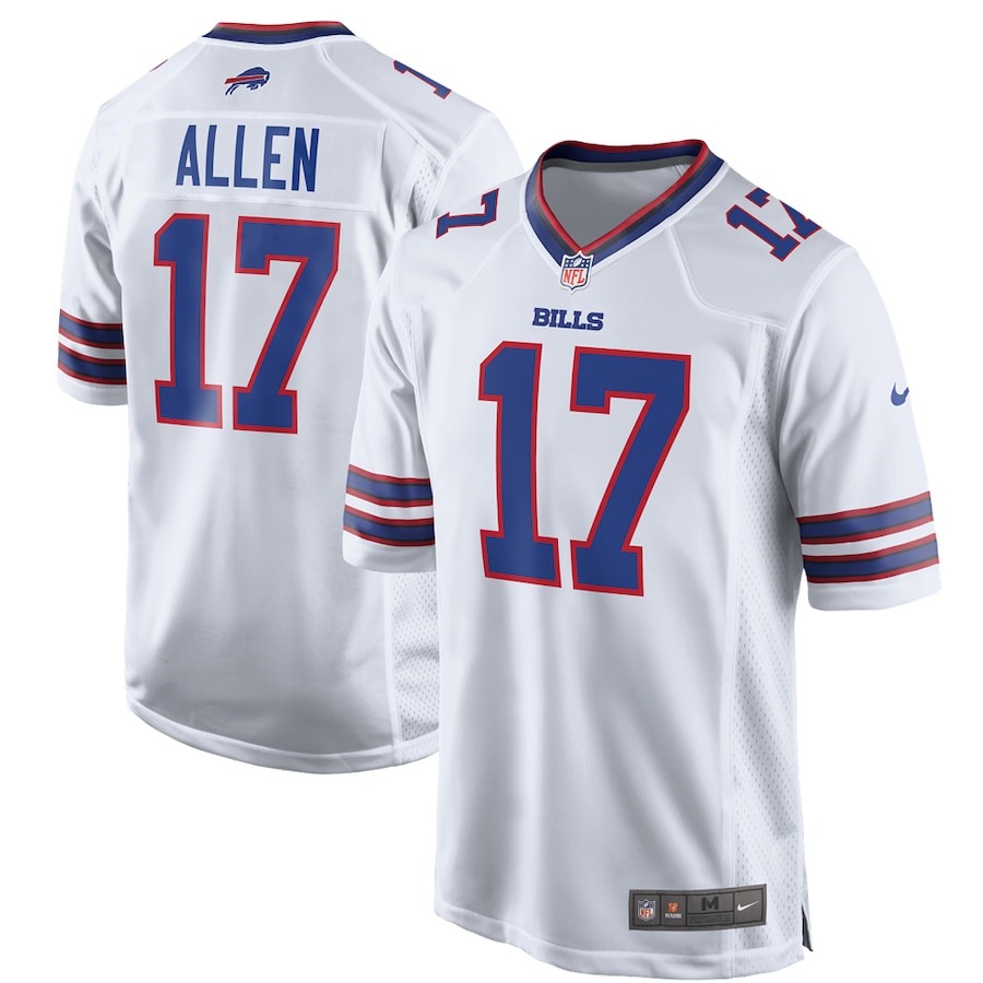 Men's Buffalo Bills Josh Allen Nike White Game Player Jersey - ujerseystore