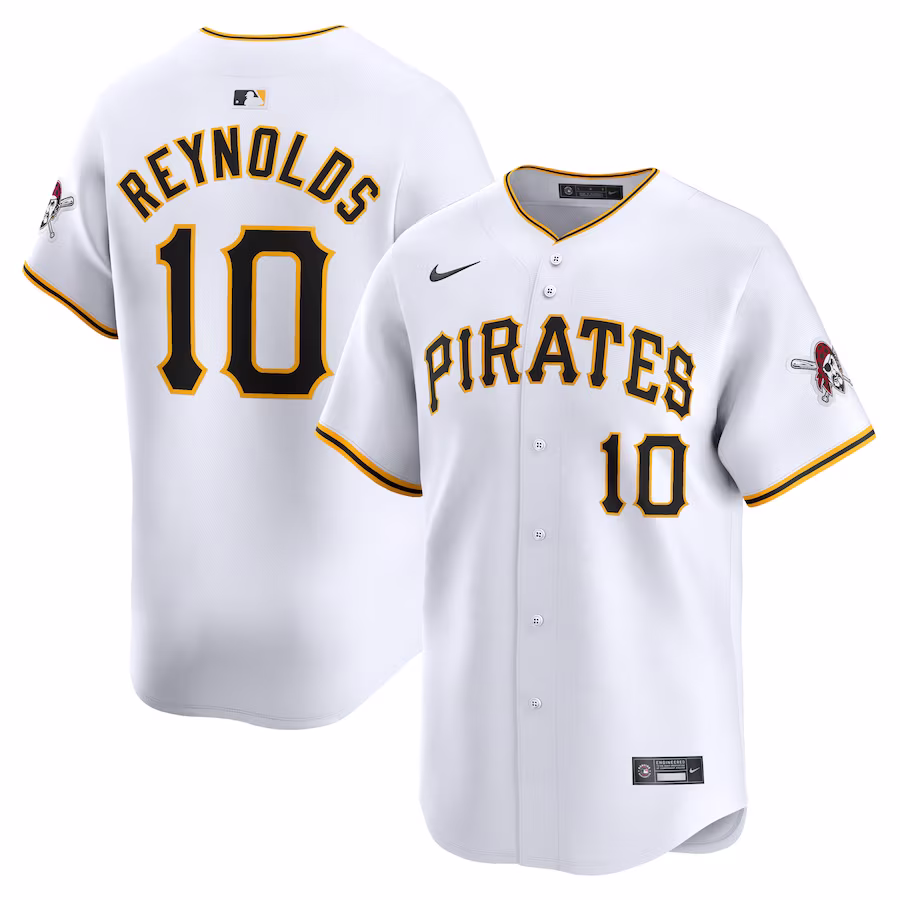 Men's Pittsburgh Pirates Bryan Reynolds Nike White Home Limited Player Jersey - ujerseystore