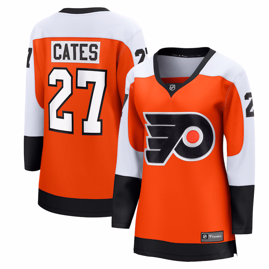 Women's Philadelphia Flyers Noah Cates Fanatics Orange Home Breakaway Player Jersey - ujerseystore