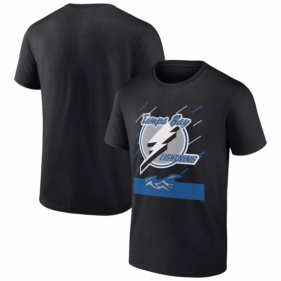 Men's Tampa Bay Lightning Black Team Jersey Inspired T-Shirt - ujerseystore