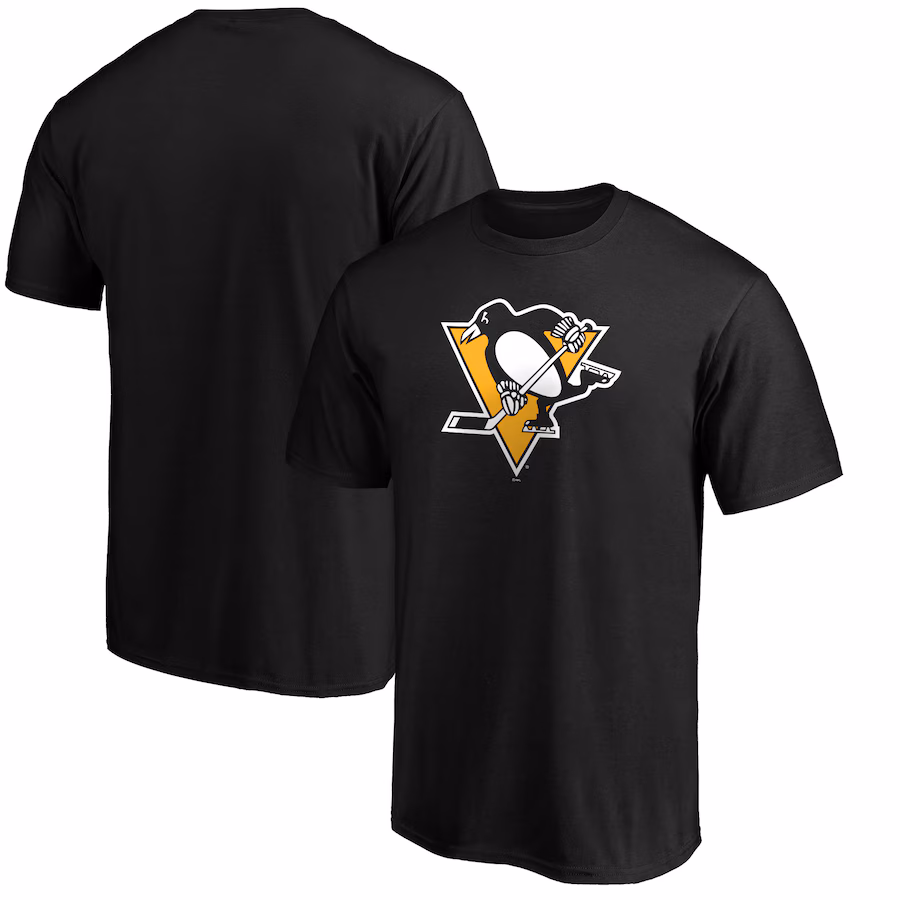 Men's Pittsburgh Penguins Black Primary Logo T-Shirt - ujerseystore