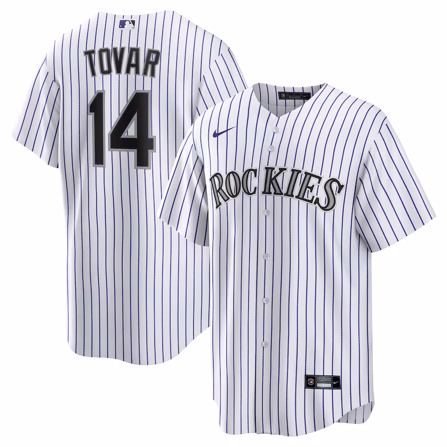 Men's Colorado Rockies Ezequiel Tovar Nike White Home Replica Jersey - ujerseystore