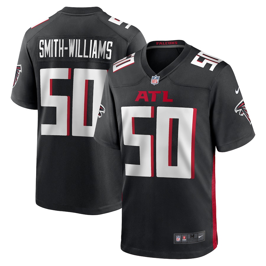 Men's Atlanta Falcons James Smith-Williams Nike Black Team Game Jersey - ujerseystore
