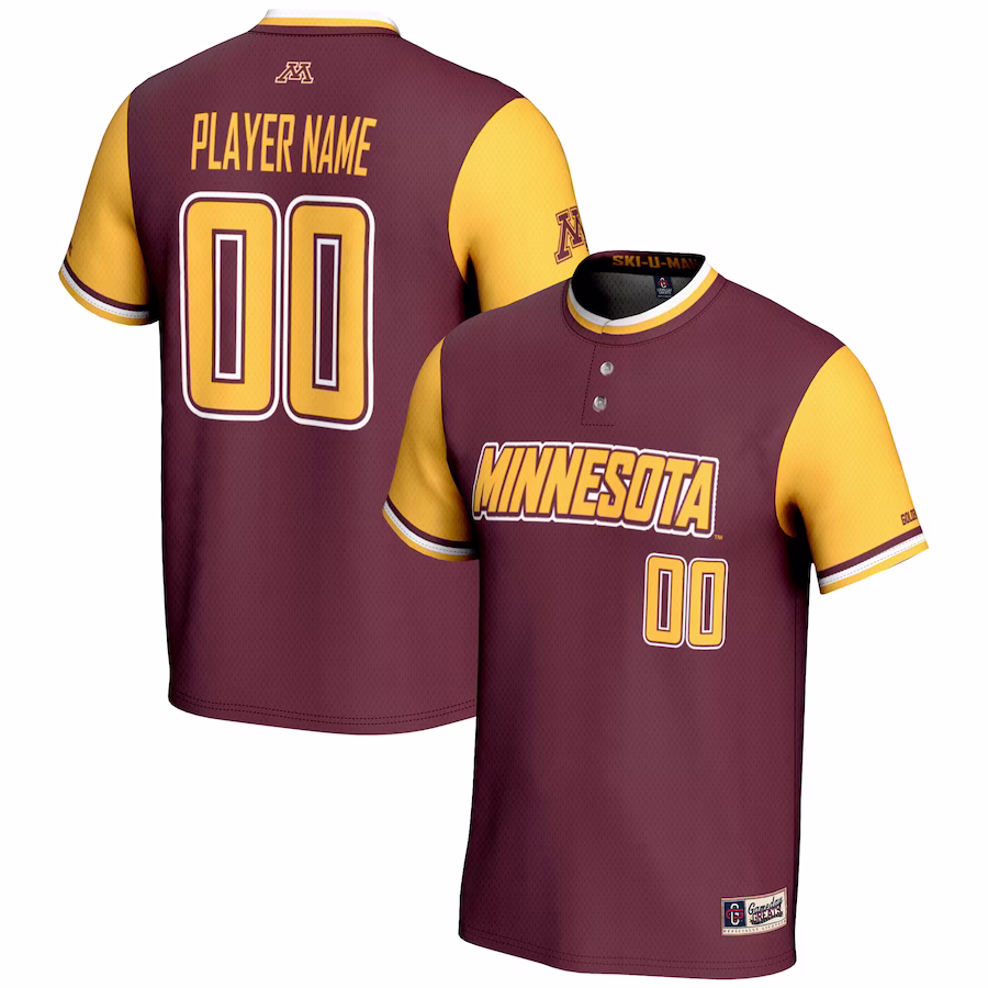 Minnesota Golden Gophers GameDay Greats Youth NIL Pick-A-Player Lightweight Softball Jersey - Maroon - ujerseystore