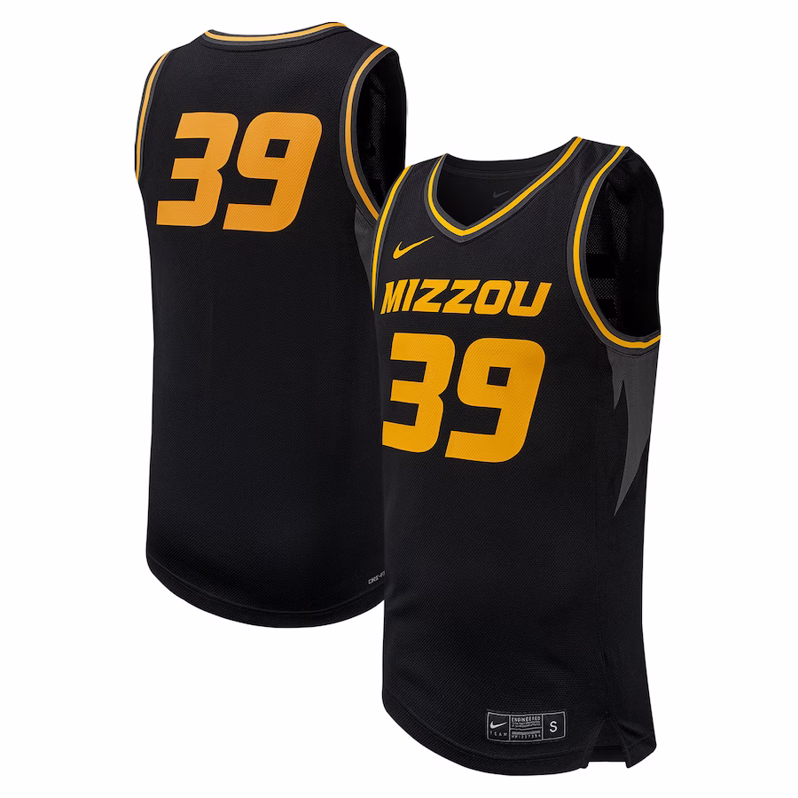 #39 Missouri Tigers Nike Replica Basketball Jersey - Black - ujerseystore