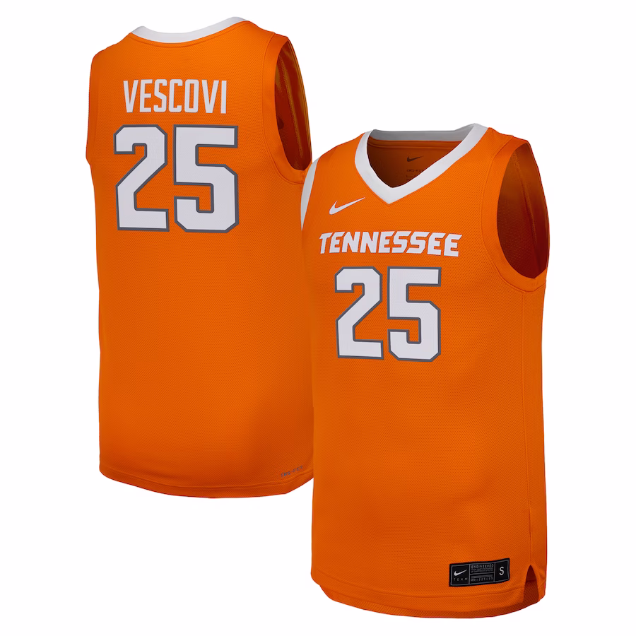 Santiago Vescovi Tennessee Volunteers Nike NIL Basketball Replica Player Jersey - Tennessee Orange - ujerseystore