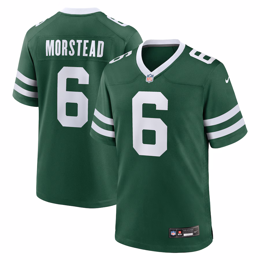 Men's New York Jets Thomas Morstead Nike Legacy Green Team Game Jersey - ujerseystore