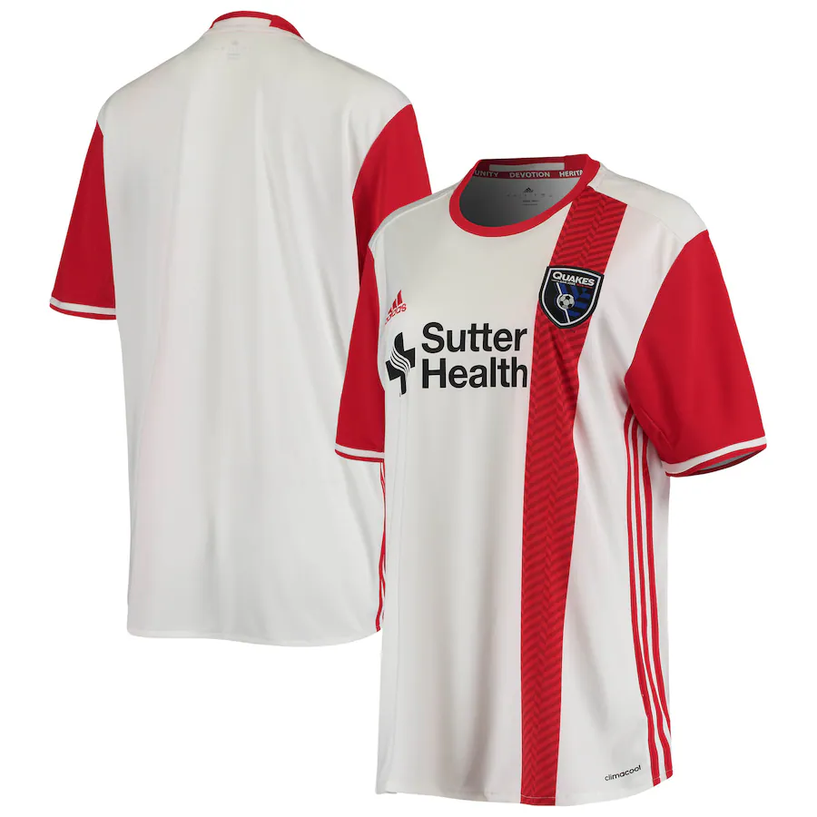 Women's San Jose Earthquakes adidas White 2016 Replica Away Jersey - ujerseystore