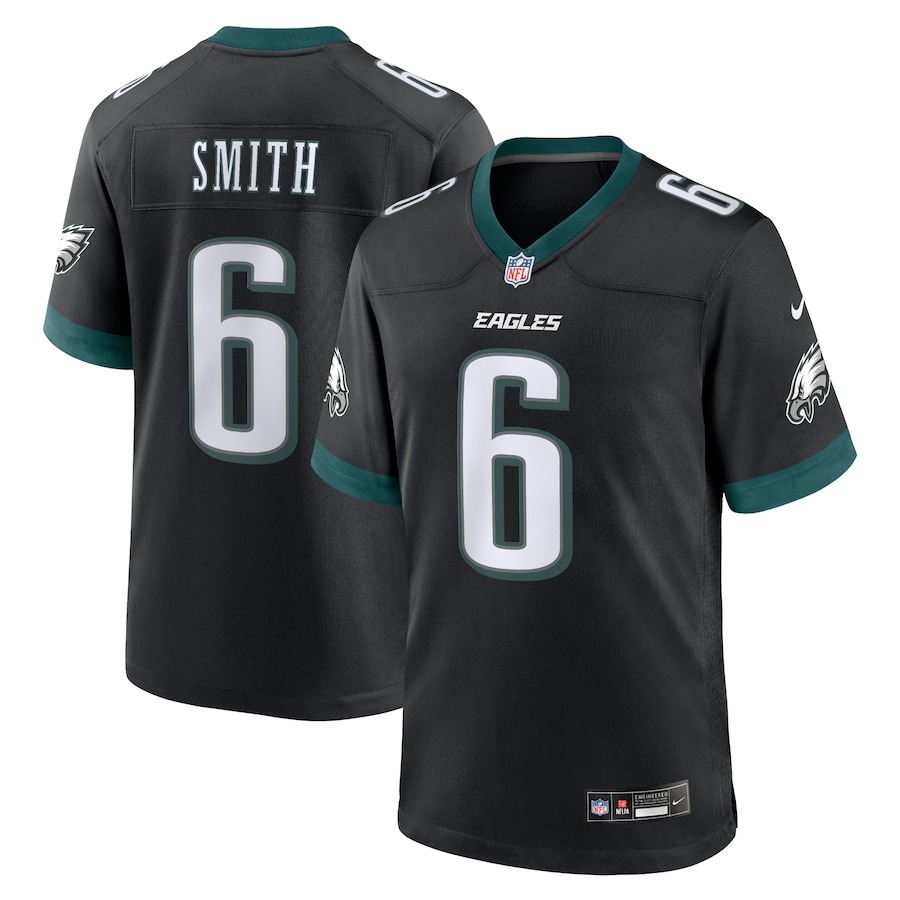 Men's Philadelphia Eagles DeVonta Smith Nike Black Alternate Game Jersey - ujerseystore
