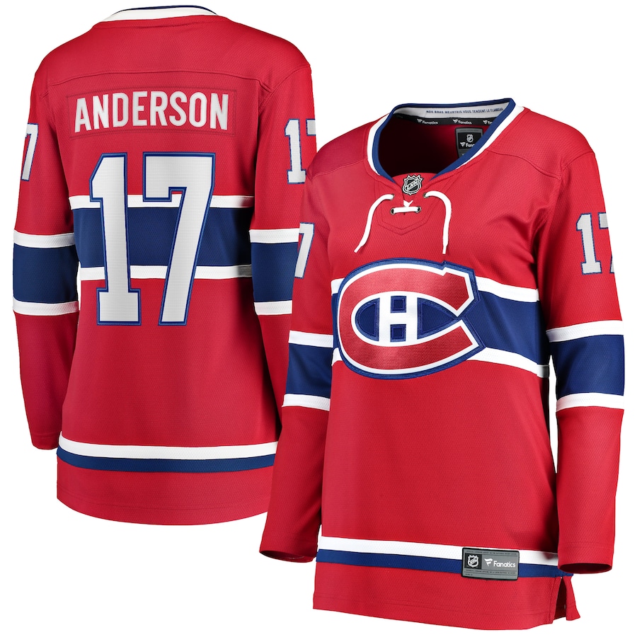 Women's Montreal Canadiens Josh Anderson Fanatics Red Breakaway Player Jersey - ujerseystore
