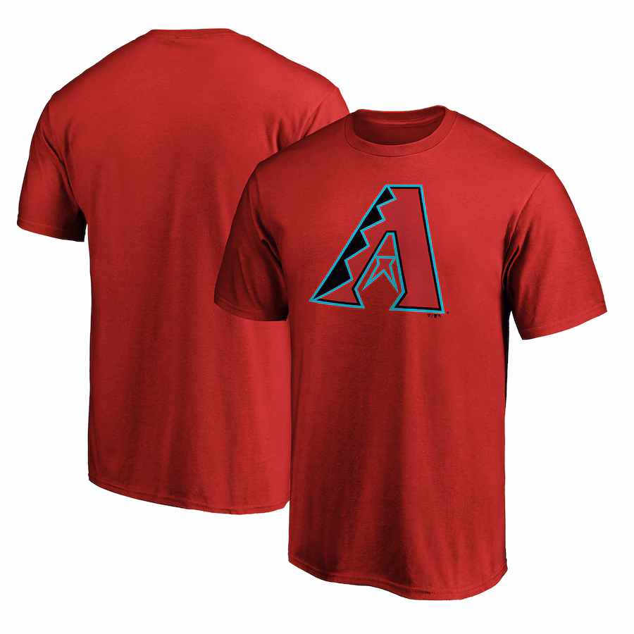 Men's Arizona Diamondbacks Red Official Team Logo T-Shirt - ujerseystore