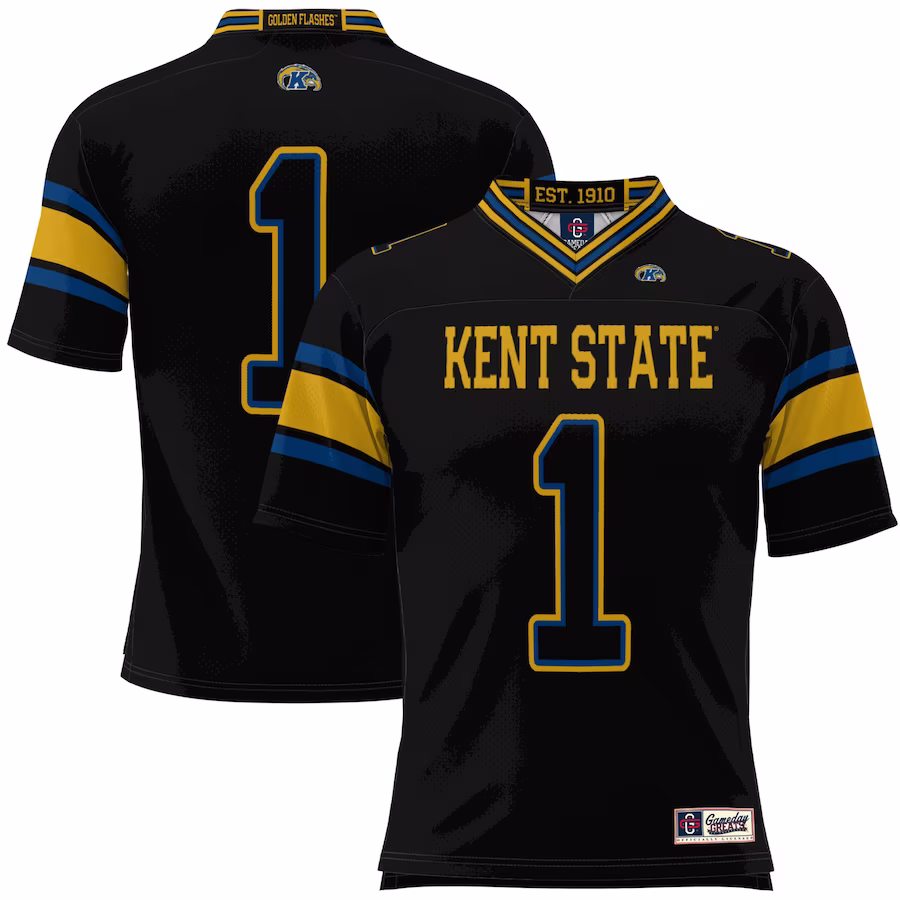 #1 Kent State Golden Flashes GameDay Greats Football Jersey - Black - ujerseystore