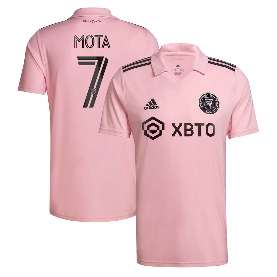 Men's Inter Miami CF Jean Mota adidas Pink 2022 The Heart Beat Kit Replica Player Jersey - ujerseystore