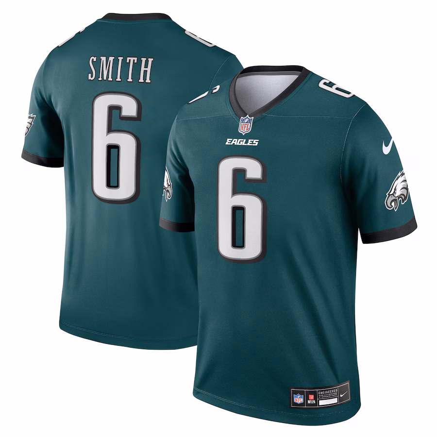 Men's Philadelphia Eagles DeVonta Smith Nike Green Team Legend Player Performance Top - ujerseystore
