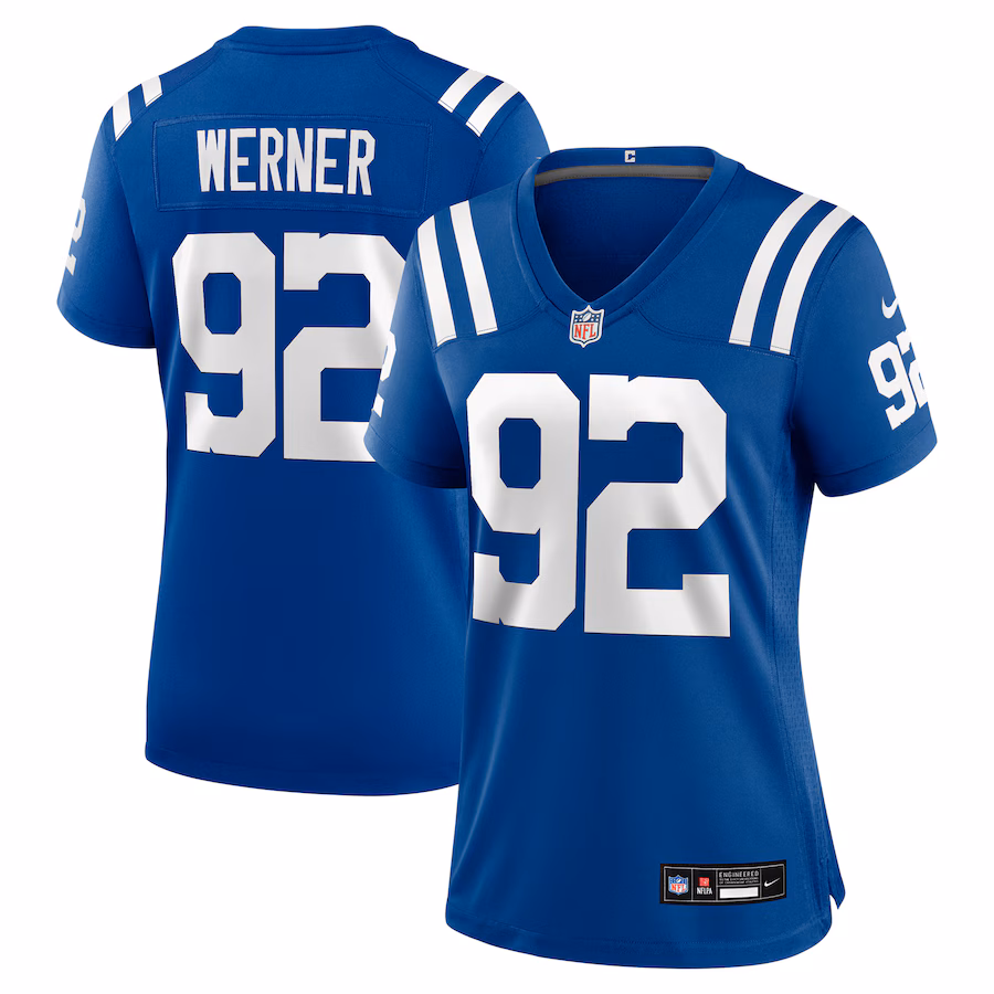 Women's Indianapolis Colts Bjoern Werner Nike Royal Retired Player Game Jersey - ujerseystore