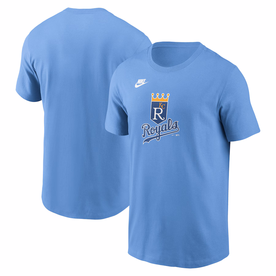 Men's Kansas City Royals Nike Light Blue Cooperstown Collection Team Logo T-Shirt - ujerseystore