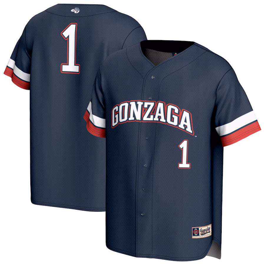 Unisex GameDay Greats #1 Navy Gonzaga Bulldogs Collegiate Baseball Fashion Jersey - ujerseystore