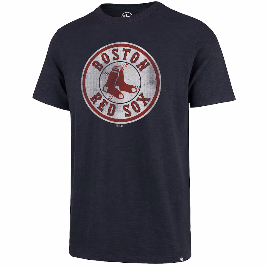 Men's Boston Red Sox '47 Navy Circle Logo Scrum T-Shirt - ujerseystore