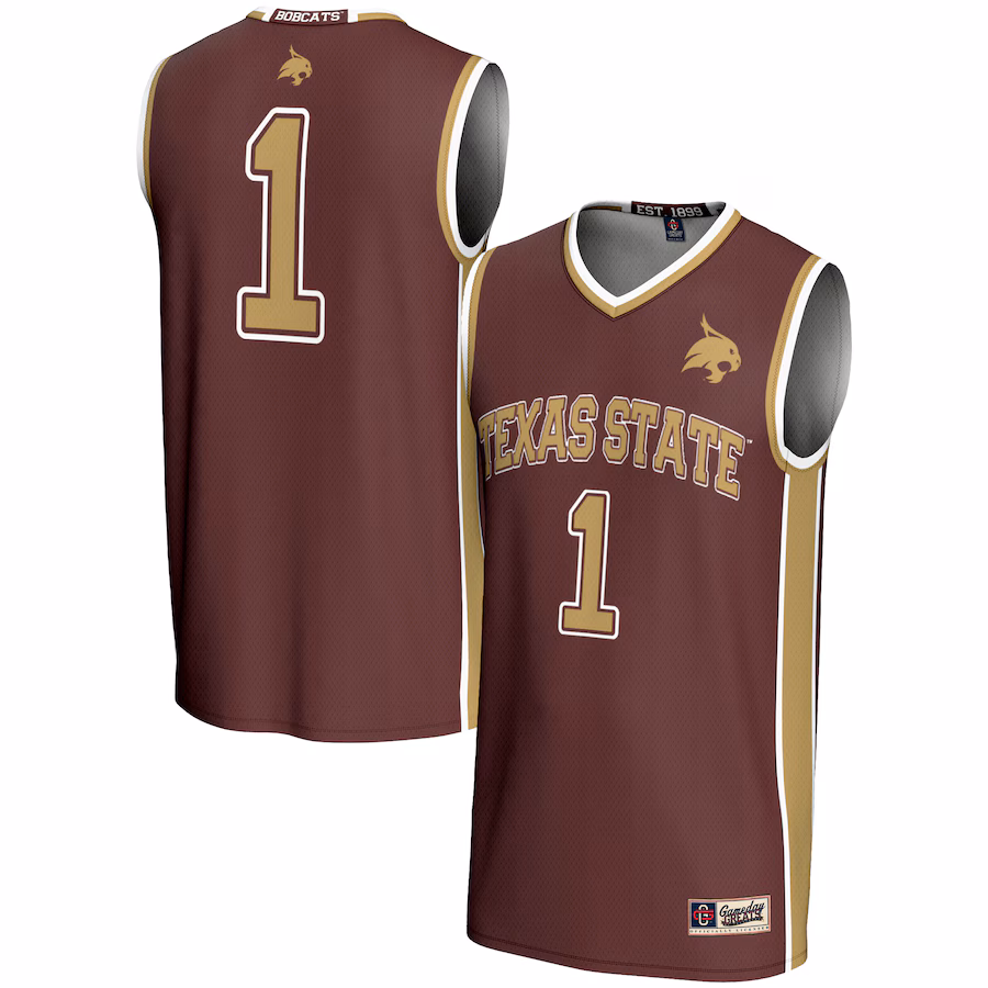 Youth GameDay Greats #1 Maroon Texas State Bobcats Lightweight Basketball Jersey - ujerseystore