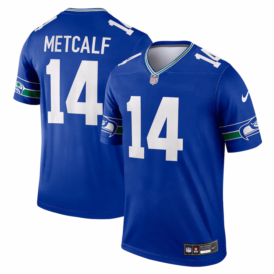 Men's Seattle Seahawks DK Metcalf Nike Royal Alternate Legend Player Performance Top - ujerseystore