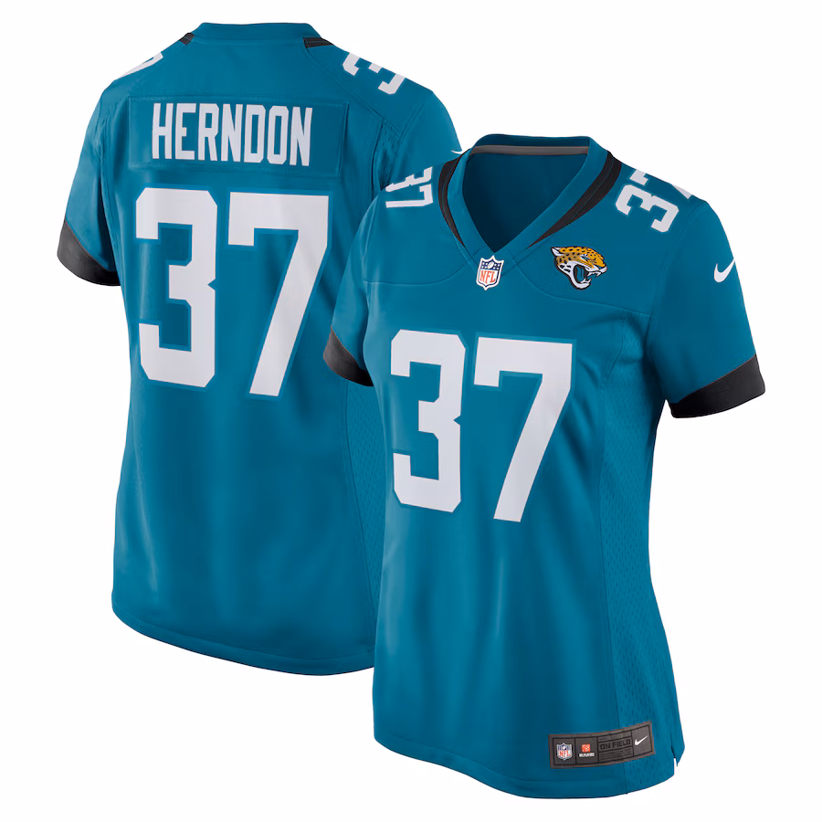 Women's Jacksonville Jaguars Tre Herndon Nike Teal Nike Game Jersey - ujerseystore