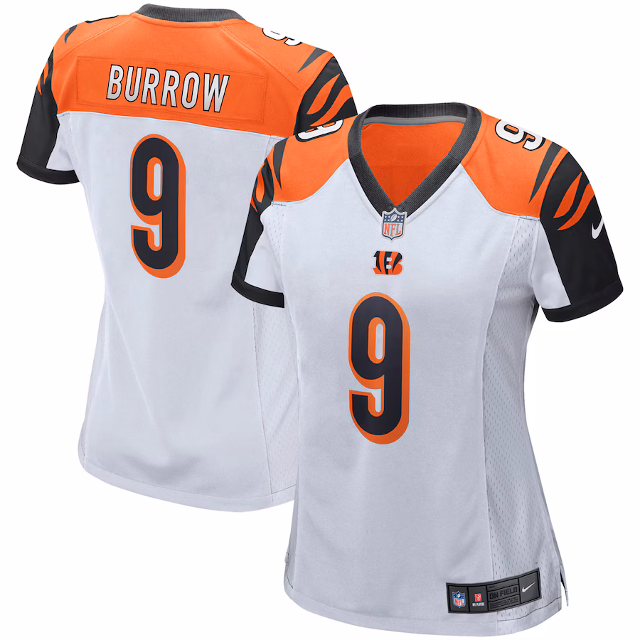 Women's Cincinnati Bengals Joe Burrow Nike White Player Game Jersey - ujerseystore