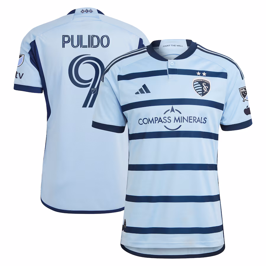 Men's Sporting Kansas City Alan Pulido adidas Light Blue 2023 Hoops 4.0 Authentic Player Jersey - ujerseystore
