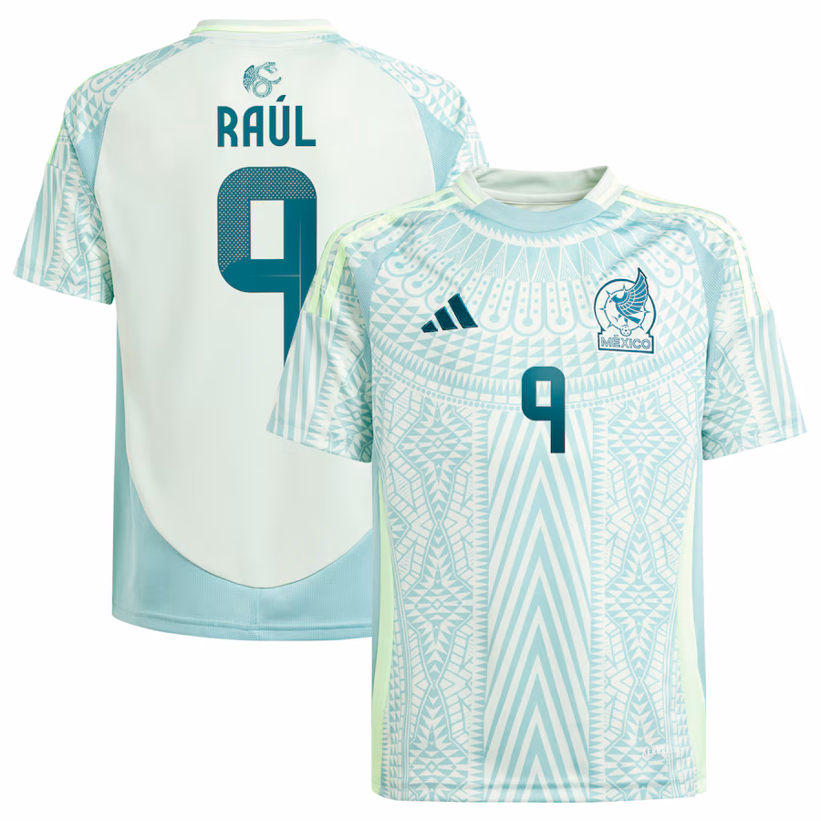 Youth Mexico National Team Raul Jimenez adidas Green 2024 Away Replica Player Jersey - ujerseystore