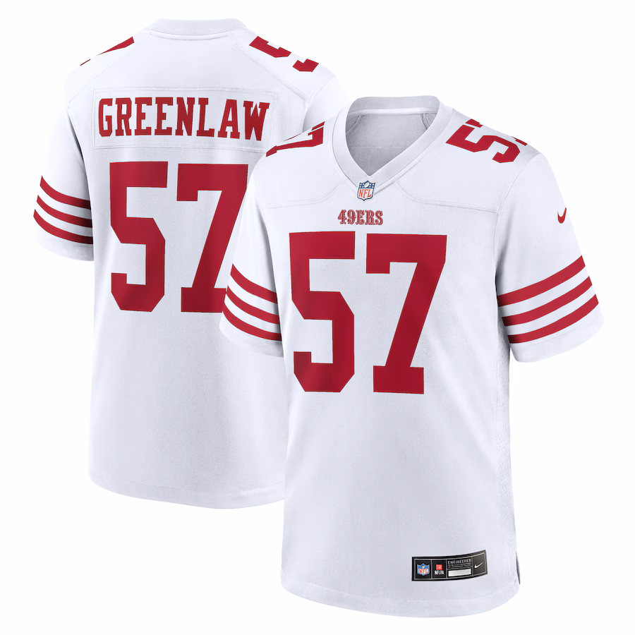 Men's San Francisco 49ers Dre Greenlaw Nike  White Team Game Jersey - ujerseystore