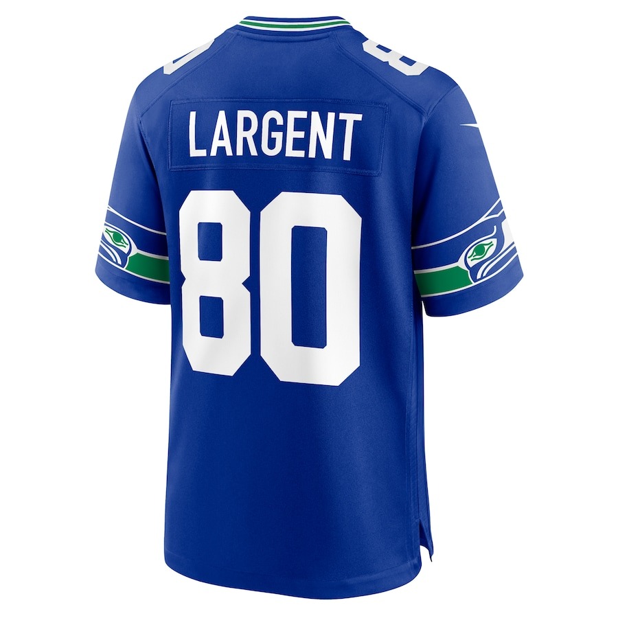 Men's Seattle Seahawks Steve Largent Nike Royal Throwback Retired Player Game Jersey - ujerseystore